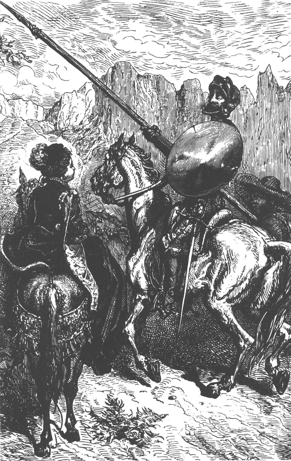 Гюстав Доре. Иллюстрация к роману Сервантеса «Дон-Кихот». 1863 г.