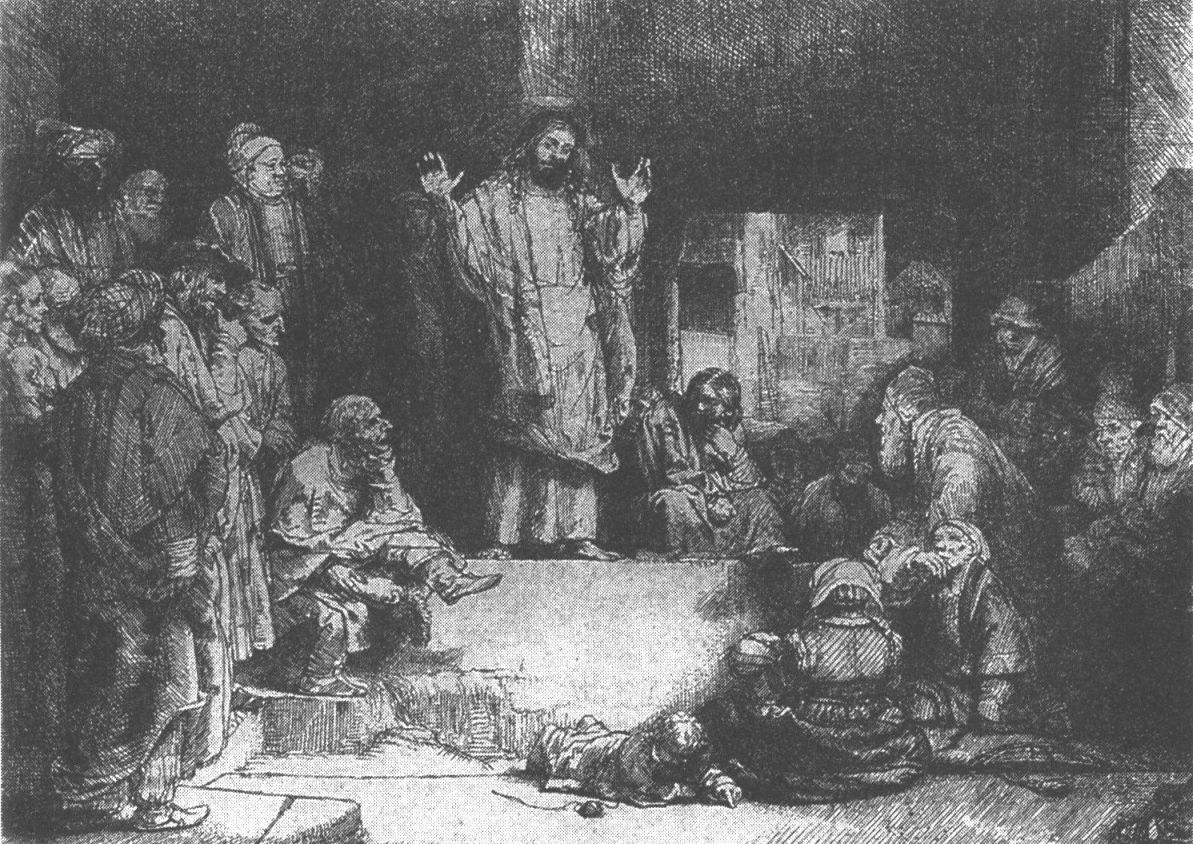 Рембрандт. Проповедь Христа. Ок. 1652 г.