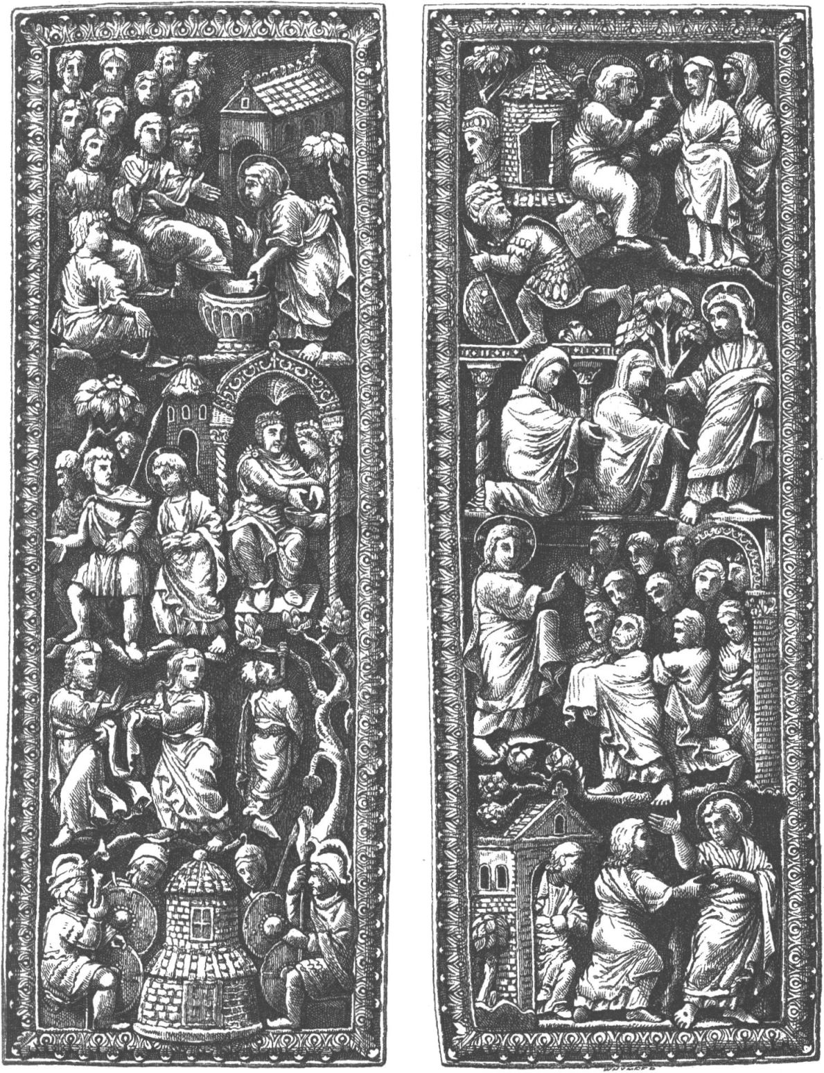 Диптих из слоновой кости с изображением сцен страданий Христа. Милан, X в.