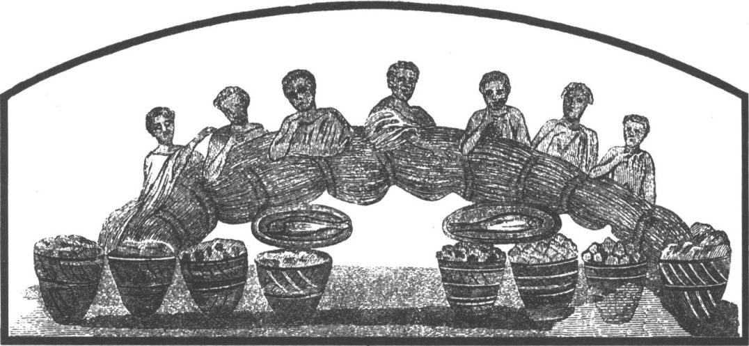 Трапеза христиан. Фреска из часовни св. Каллиста в Риме
