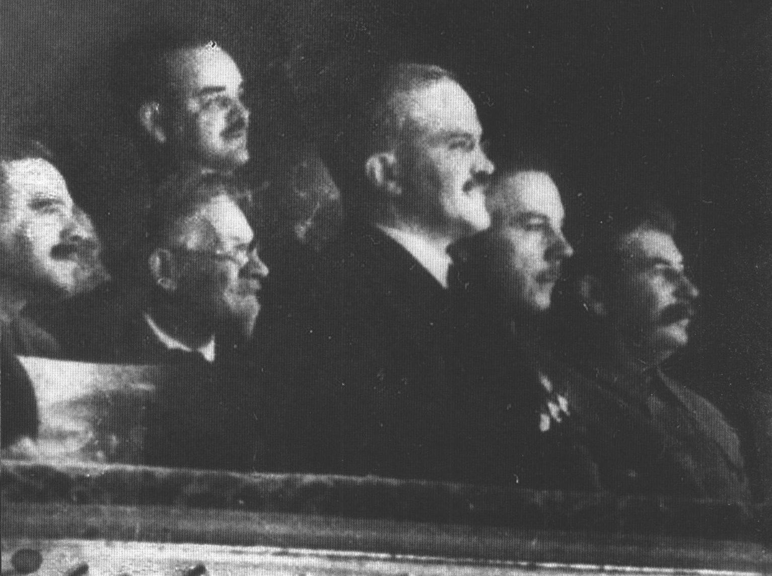 Сталин и члены правительства в ложе Большого театра. 1938 г.