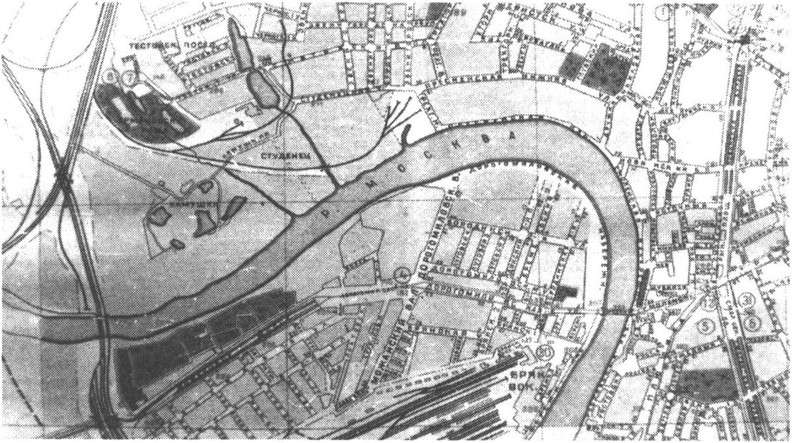 Карта Москвы 1928 года (фрагмент)