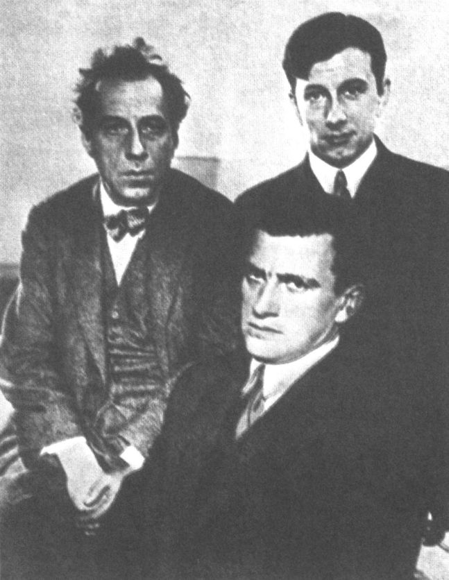 Вс. Мейерхольд, Н. Эрдман, В. Маяковский. Москва. 1929 г.