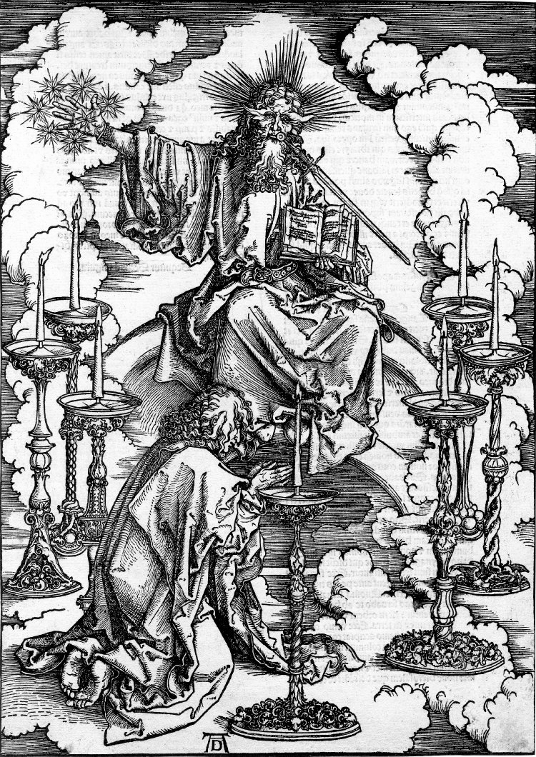 Альбрехт Дюрер. Видение Иоанном семи светильников. 1496—1498