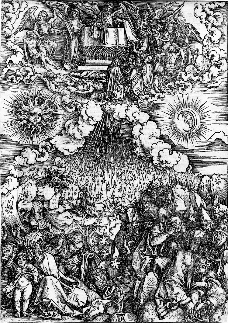 Альбрехт Дюрер. Снятие пятой и шестой печатей. 1497—1498