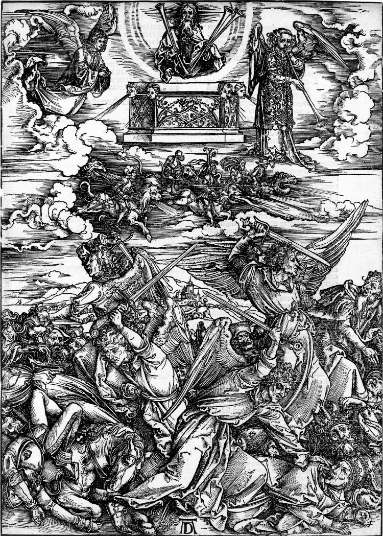 Альбрехт Дюрер. Четыре ангела Смерти. 1496—1498