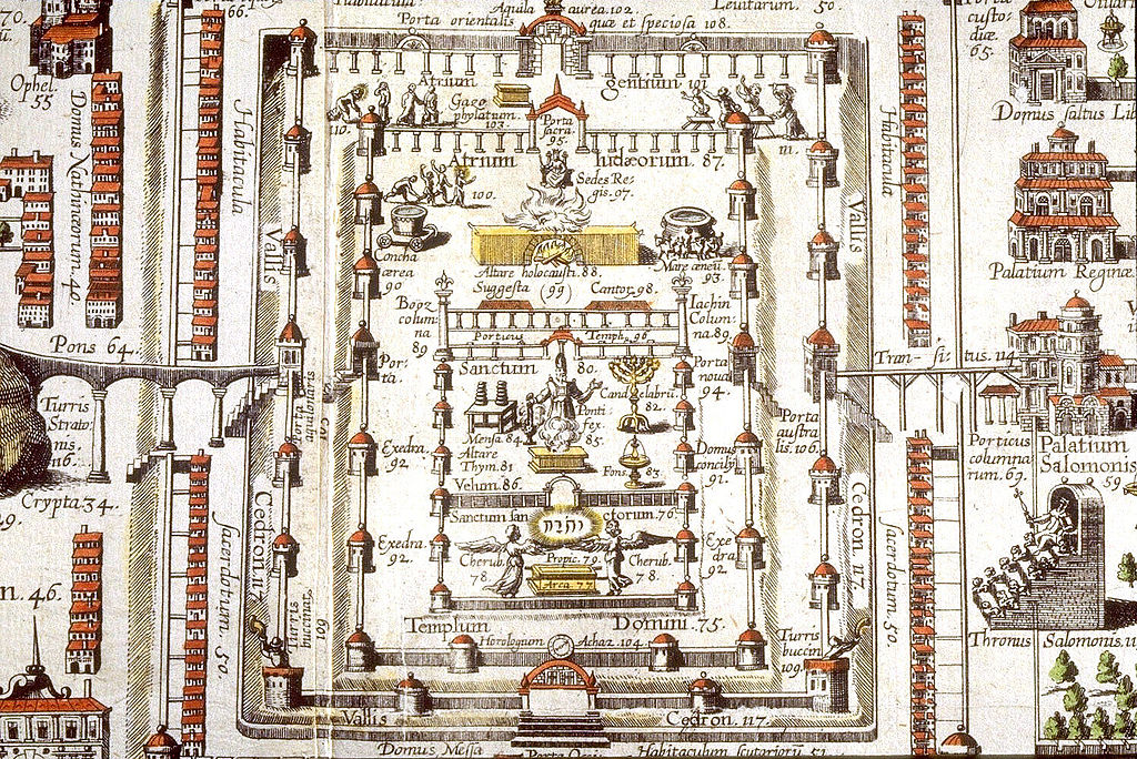 Реконструкция Второго Храма в Иерусалиме (Christian van Adrichom, Köln, 1584)