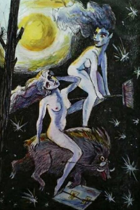 Маргарита и Наташа летят на бал. Иллюстрации Павла Леховича к «Мастеру и Маргарите»