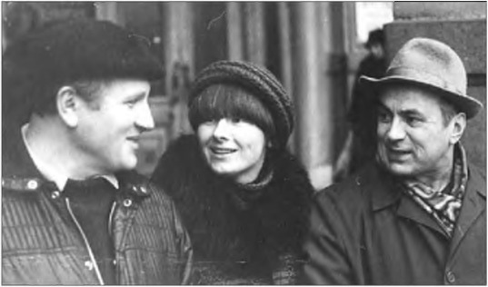 Борис Мягков, Ирина Горпенко, Валентин Молодцов. Апрель 1981