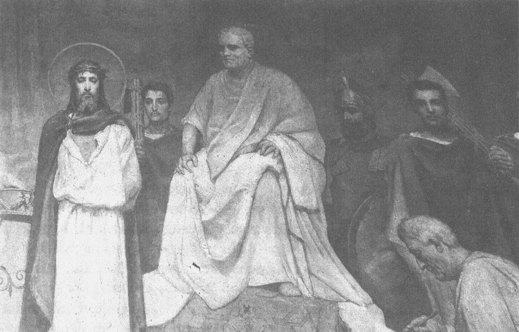Иисус перед Пилатом. Роспись в трансепте Владимирского собора (Киев)