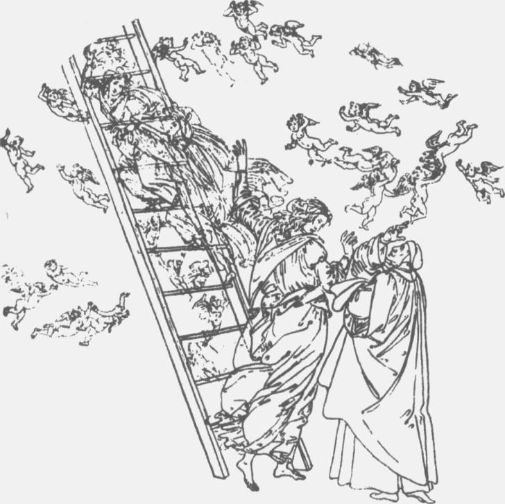 Данте и Беатриче. Иллюстрация Сандро Боттичелли к «Божественной комедии»