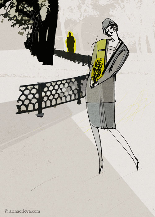 Маргарита и желтые цветы. Иллюстрации Арины Орловой к «Мастеру и Маргарите»