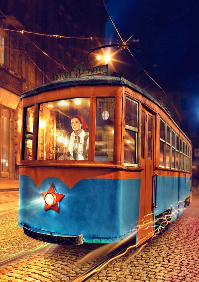 Трамвай на Патриарших. Фотоиллюстрации «Ретроателье» к «Мастеру и Маргарите»