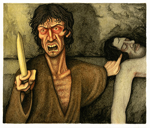 Иллюстрация Энрико Рипосати (Enrico Riposati) к «Мастеру и Маргарите»