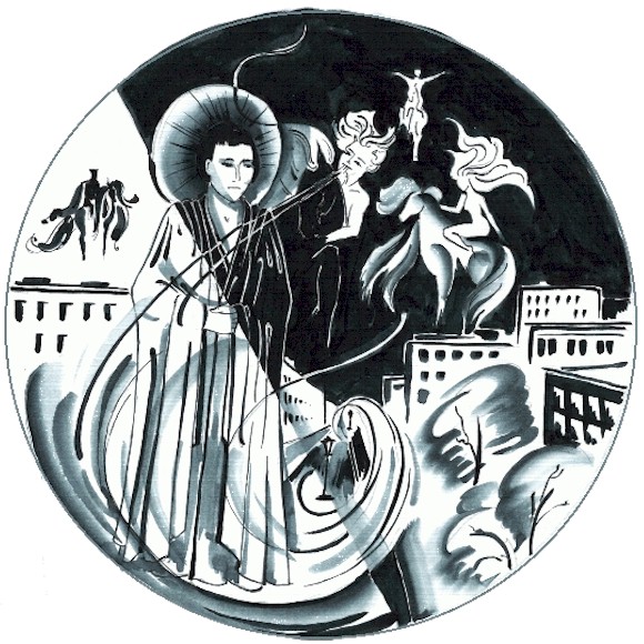 Иллюстрации Лауры де Шаль к «Мастеру и Маргарите