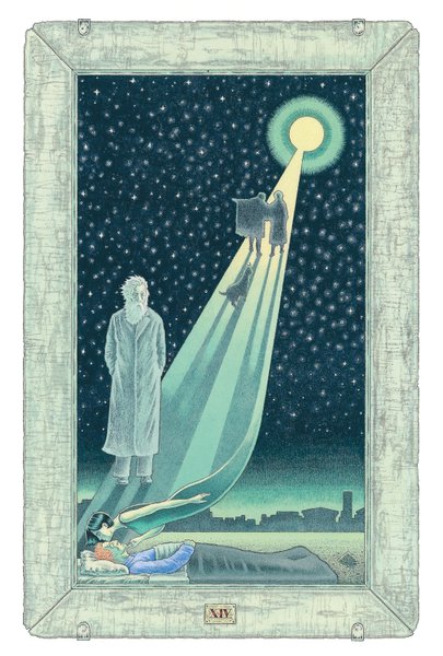 Пилат с Иешуа уходят по лунной дороге. Иллюстрации Питера Суарта (Peter Suart) к «Мастеру и Маргарите»