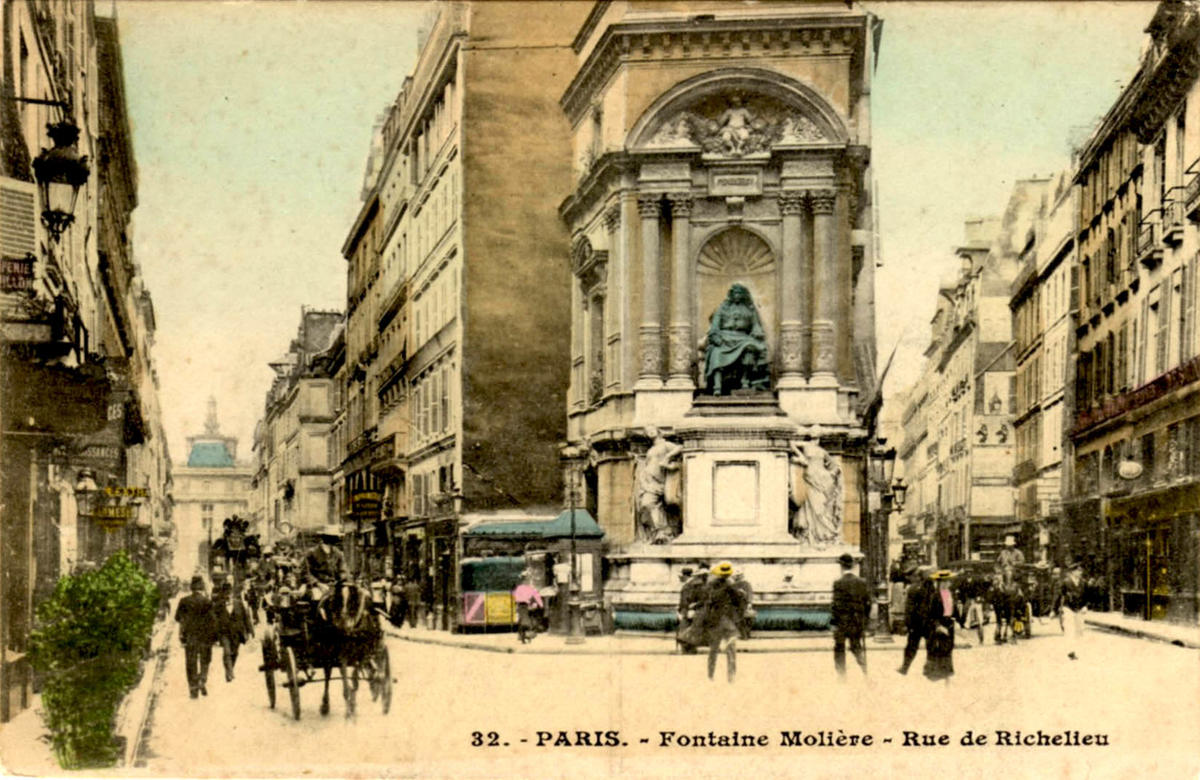 Фонтан-памятник «Мольер» в Париже