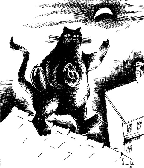 Бегемот гуляет по крышам. Иллюстрации Василе Георгиты