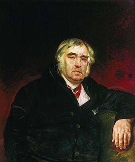 Портрет И.А. Крылова. Художник К. Брюллов (1839)