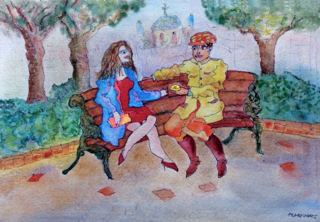 Азазелло дает Маргарите волшебный крем. Иллюстрации Педро Ухарта (Pedro Uhart) к «Мастеру и Маргарите»